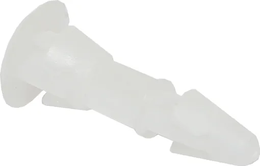 4mm PCB hole required and 5.5mm chassis hole required. Nylon 66, 94V-2. Chassis thickness 0.5mm - 1.8mm.
Colour : Natural
Standoff Height: 9.6mm
Pack Qty: 100