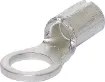 Uninsulated ring type crimp terminals. Cable entry 0.5-1.5mm2. (22-16AWG).