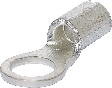 3.7mm Uninsulated Ring Crimp 22-16AWG Pk 10 Uninsulated ring type crimp terminals. Cable entry 0.5-1.5mm2. (22-16AWG).