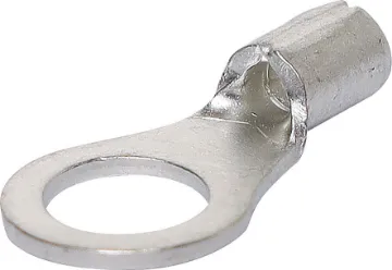 5.3mm Uninsulated Ring Crimp 22-16AWG Pk 10 Uninsulated ring type crimp terminals. Cable entry 0.5-1.5mm2. (22-16AWG).