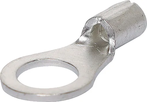 Uninsulated ring type crimp terminals. Cable entry 0.5-1.5mm2. (22-16AWG).