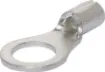 Uninsulated ring type crimp terminals. Cable entry 0.5-1.5mm2. (22-16AWG).