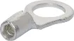 Uninsulated ring type crimp terminals. Cable entry 0.5-1.0mm2.