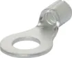 Uninsulated ring type crimp terminals. Cable entry 2.5-4mm2. (12-10AWG). Pack Size: 100pcs.