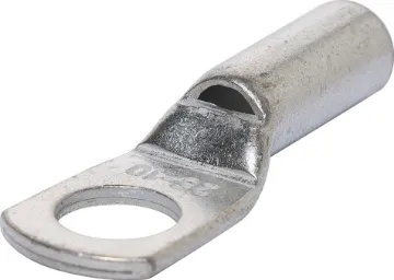 10mm Heavy Duty Ring Crimp 4AWG Heavy duty crimp terminal for connecting battery banks. 10mm stud size. Suits 25mm2 cable (4AWG). Sold individually.