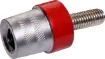 A pair of M8 SAE battery posts marked as positive and negative. Suitable for batteries fitted with an M8 recessed bolt terminal. Manufactured using high quality materials for a reliable connection. 
