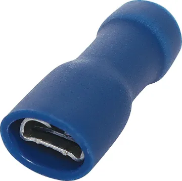 Blue 4.8mm Female Spade Crimp Pk 10 Spade type with double crimp