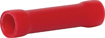 Red Buttsplice Crimp Pk 100 Cable entry size: 0.75 - 1mm2.