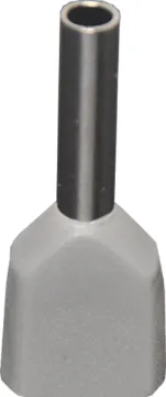 Grey 2x0.75mm Ferrule Terminals Pk 100 2 x 0.75mm