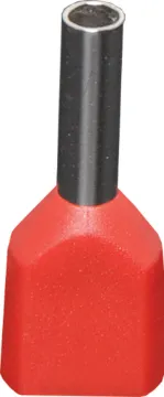 Red 2x1mm Ferrule Terminals Pk 1000 2 x 1.0mm