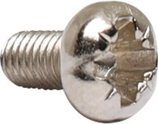 All nickel plated except shakeproof washers which are zinc plated.
Screw Pozi Dve Head M3 x 6 
Pack QTY: 200