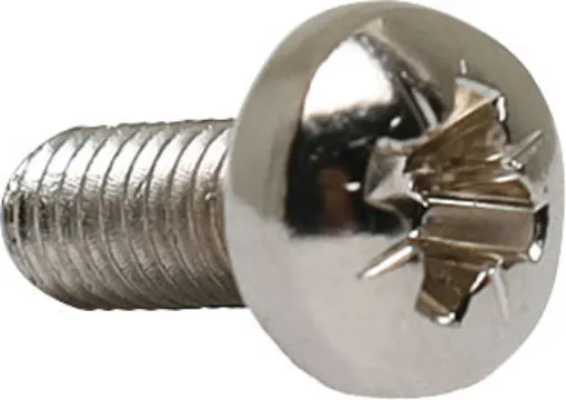All nickel plated except shakeproof washers which are zinc plated.
Screw Pozi Dve Head M4 x 10
Pack Qty: 25