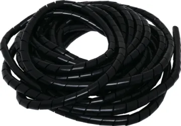 Black 20mm Cable Spiral Binding 10M Spirals around cables to keep looms neat and tidy. Available in three sizes. 10m rolls.