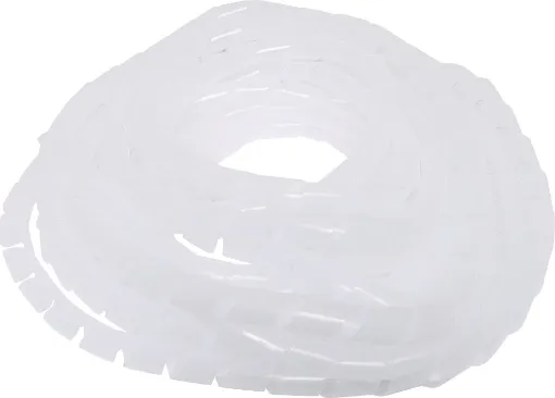 Spirals around cables to keep looms neat and tidy. Available in three sizes. 10m rolls.