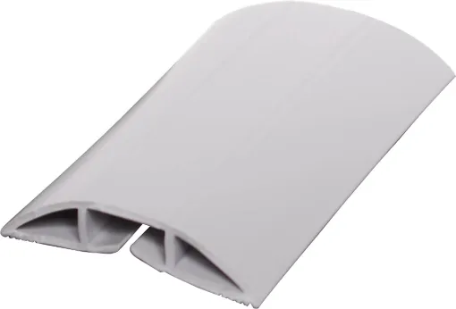 Plastic extruded duct with cavity to protect or conceal cables across doorways or down walls. Supplied with self adhesive tap for easy installation.