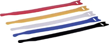 100mm Hook and Loop Cable Ties Pk 10 Multi pack of hook and loop binding ties. Simply loop around multiple leads to hold them securely in place.  Pack of 10 (2 of each colour).
Length: 100mm