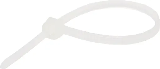 Quick and easy way to tidy up all your loose cables. Super strong and simple to use. 100mm x 2.5mm , 8kg Tensile strength Colour : Natural Nylon 66, 94V-2 8kg Tensile strength