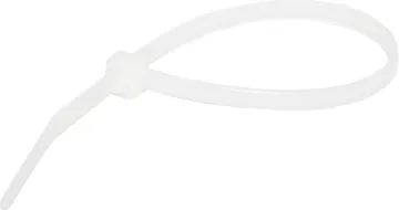200mm x 4.8mm Reusable Nylon Cable Ties Natural Pk 1000 Quick and easy way to tidy up all your loose cables. Super strong and simple to use. Features a release tab to ""undo"" the cable tie where removal and replacement is necessary. Pack of 1000.