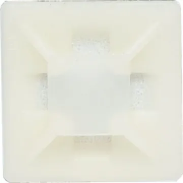 21mm Adhesive Cable Tie Mounts Pk 100 Constructed of nylon 66, 94V-2 and backed with high quality self-adhesive tape. Super strength. Screw mounting holes provided for heavy duty support. 21mm x 21mm