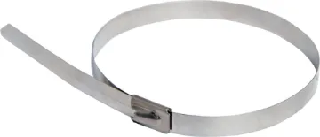 7.9x550mm SS316 Stainless Steel Cable Ties Pk 100 Commonly used steel ties for securing conduits, pipes, signs etc. Ball locking mechanism type - non-removable. 7.9mm tensile strength 81kg.