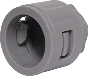 20mm Corrugated Conduit Cable Gland to suit CF2050G A flame retardant conduit entry cable gland designed for use with Redback fire speakers or any situation where a 20mm conduit is used. M18 thread.  Depth from panel 20.5mm.