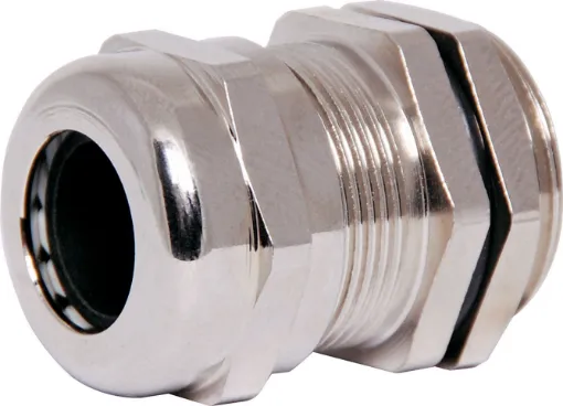 IP68 cable gland with a rubber clamping ring for a weatherproof cable seal. Quality nickel plated brass.
Standard gland suits cable diameter 6mm to 12mm. Mounting hole   20mm.