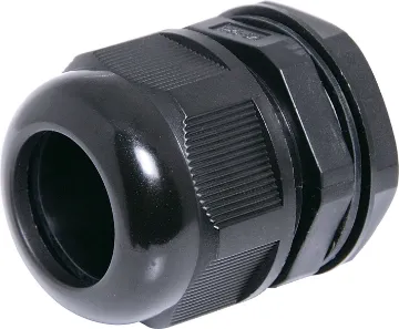 18-25mm MG32 Black IP68 Nylon Cable Gland IP68 cable gland with rubber clamping ring for a weatherproof cable seal. UL94 Nylon. All metric thread type.