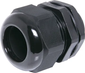 22-32mm MG40 Black IP68 Nylon Cable Gland IP68 cable gland with rubber clamping ring for a weatherproof cable seal. UL94 Nylon. All metric thread type.