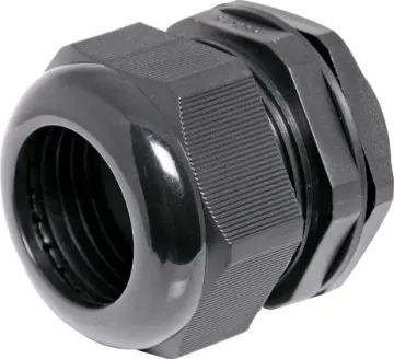 32-38mm MG50 Black IP68 Nylon Cable Gland IP68 cable gland with rubber clamping ring for a weatherproof cable seal. UL94 Nylon. All metric thread type.