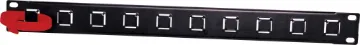 19" 1U  Rack Panel Cable Support This 19" cable support panel is great for organising and supporting all your interconnect cables to the patch panels. Cables can be anchored to the panel by using cable ties.. Black powdercoated finish.
Includes 10 hook and loop cable ties.