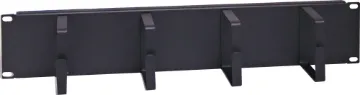 2U Cable Hanger 19" Rack Panel Keeps your leads neat and tidy with this cable support panels. They will not only take the strain off the connections, but also give you a means to organise your cables so you can find the lead you want quickly.