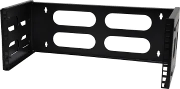 4U Folding Wall Mount Rack This unique design is supplied flat pack in a single piece and is assembled into a complete wall mount rack system after just tightening a few screws! Depth is adjustable (see dimensions below). Ideal for patch panels, security or comms equipment. Max weight rating: 12kg.