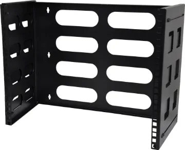 8U Folding Wall Mount Rack This unique design is supplied flat pack in a single piece and is assembled into a complete wall mount rack system after just tightening a few screws! Depth is adjustable (see dimensions below). Ideal for patch panels, security or comms equipment. Max weight rating: 12kg.
