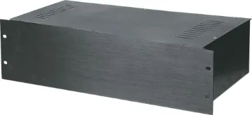 3U Black Aluminium Front Panel 19" Rack Case These professional 19" rack instrument cases give a professional finish to any project! Perfect for building amplifiers, pre-amps, power supplies etc. The range includes 1RU, 2RU and 3RU sizes with black anodised aluminium front panels.