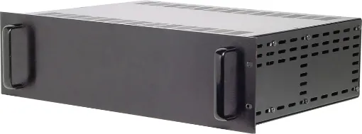 This customisable rack case allows vertical or horizontal mounting of sub-chassis within the case. PCB's and modules can be easily mounted along the full length and height of the case to the 4 racking strips or to the internal sub chassis panel provided. 