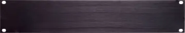 3U Black Anodised Aluminium 19" Rack Panel Ideal for professional looking custom switch panels, control panels or to fill in blank spaces in rack frames.
All models feature integral ribs on the rear for extra strength and rigidity.