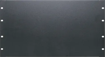 6U / 6RU Black Steel 19" Rack Blanking Panel Manufactured from 1mm steel and finished in a textured powder coat. The top and bottom edges of each panel have a return for added rigidity.