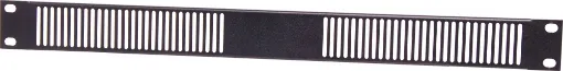 1 Unit vented panel for improving rack ventilation around hot equipment. Powdercoated black.