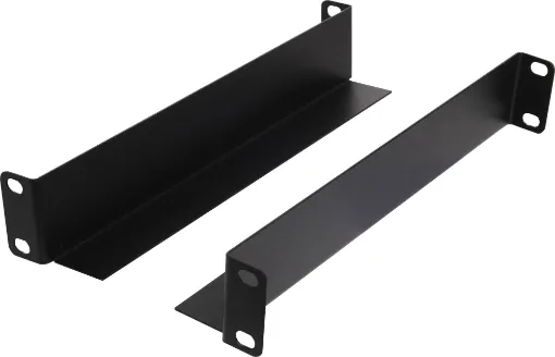 These simple to install brackets provide rear or front support for equipment when installing into a rack. For instance when bolting a heavy amplifier into a rack, these brackets can hold the unit level allowing one person to easily bolt the amplifier into