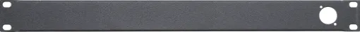 Pre-punched 1RU rack panel with single set of D series compatible mounting holes. This panel is ideal for test connections in 19" rack systems. Tough black powder coated finish.