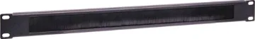 1U / 1RU Brush Cable Entry 19" Rack Blanking Panel Provides internal protection for racks from dust and debris whilst still allowing terminated cables to enter for quick connection when you need it. Brush opening size 28H x 388Wmm.