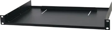 1U 325mm Deep 19" Rack Shelf Heavy duty rack shelf to suit all standard 19 inch racking systems. All models supplied in flat pack form - assembles in minutes. Simply screws to the rack frame. Suitable for equipment that does not rack mount, e.g. C.D. players, tuners, amplifiers, digital video recorders, monitors, etc. Maximum load 20kg.