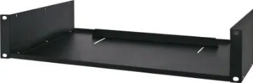 2U 325mm Deep 19" Rack Shelf All models supplied in flat pack form - assembles in minutes. 
Simply screws to the rack frame. Suitable for equipment that does not rack mount, e.g. C.D. players, tuners, videos, computer monitors, etc.