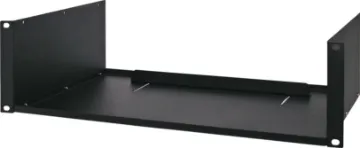 3U 325mm Deep 19" Rack Shelf All models supplied in flat pack form - assembles in minutes. 
Simply screws to the rack frame. Suitable for equipment that does not rack mount, e.g. C.D. players, tuners, videos, computer monitors, etc.