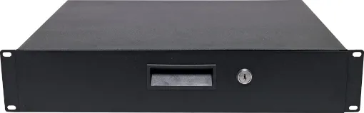 Ideal for holding ancillary items within a rack. Tough powdercoated finish. Supplied in flat pack format which assembles in minutes. Size: &#8776430W x 350D x 88Hmm