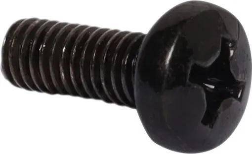 M6 x 16mm black. Phillips head. Ideal for use with 19" racking systems.  Pack Qty: 12