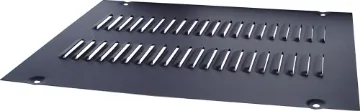 600mm Deep 19" Rack Frame Louvered Top Panel A vented steel panel designed to suit the range of 600mm rack frames. It is louvered to allow heat to flow up and away from the cabinet but reduce the amount of dust and dirt collected on top of the equipment within the rack.