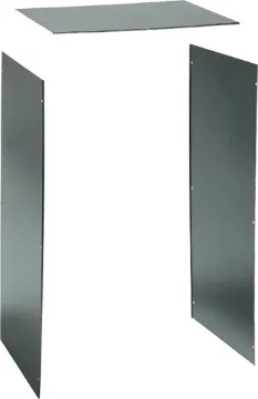 18U 450mm Deep 19" Rack Frame Panel Set This 18U panel sets provide a neat finish, concealing all enclosed equipment and prevent unauthorised access to the rack.
Each set includes a solid top panel and two side panels to suit the 450mm black rack frames.
To add ventilation, we suggest using the H5602 vented top panel.