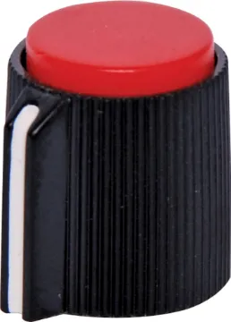 13mm Red Cap 1/4" Shaft Grub Screw Plastic Knob 1/4" shaft with grubscrew.