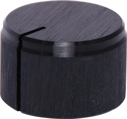 1/4&quot; shaft with grubscrew. Black Anodised